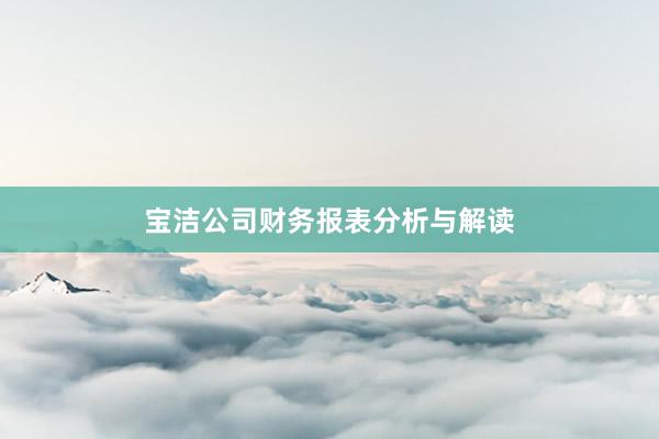 宝洁公司财务报表分析与解读